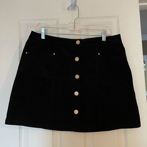 Maison Jules Black Corduroy Skirt